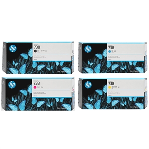 Fullt set 300 ml bläckpatroner för HP T850, 870 och T950